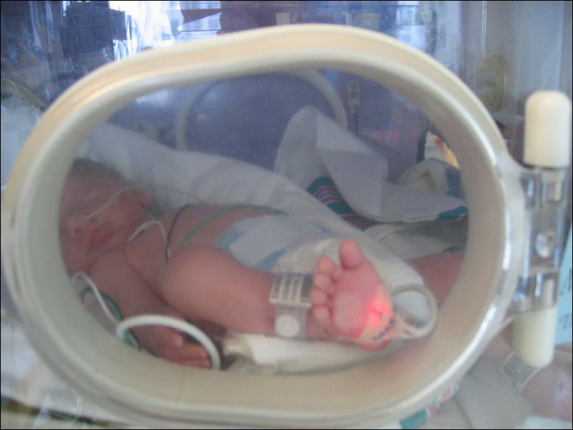 Owen Kicking His Way Out